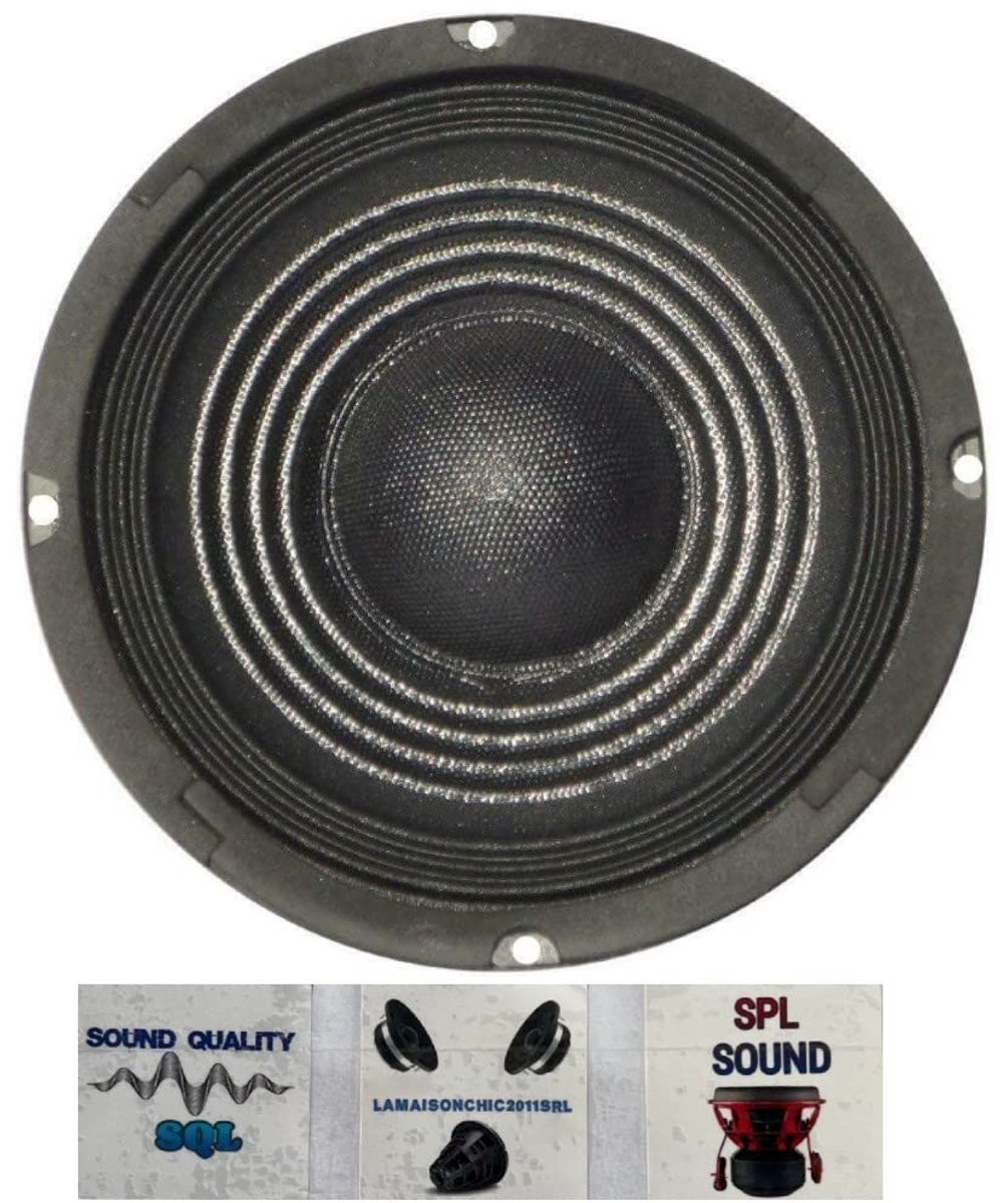 SnelShoppen - 1 PLUG & SOUND S-84 Speaker 20 cm 8" 75 Watt RMS 150 Watt Max 4 Ohm Zwart - Autodeur Speakers met 3 Gratis Stickers voor Feest en Muziek