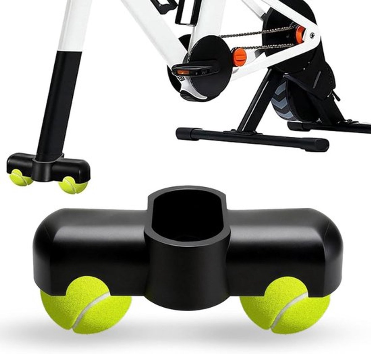 Rocker Plate Voetadapter voor Indoor Cycling, Stabiele Snap Voetadapter voor Zwift, Ideaal voor Thuis Training met 2 Tennisballen en Ondersteuning voor Indoor Trainers