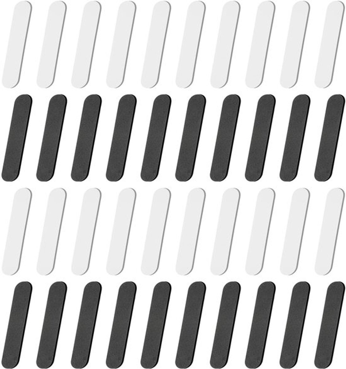 Hoedverkleiner 40 Stuks - Schuimrubberen Verkleiningsinzetstukken - Zelfklevend - Universeel Inzetbaar - Zwart/Wit - 5 mm Dikte - Hoedmaatverkleiner
