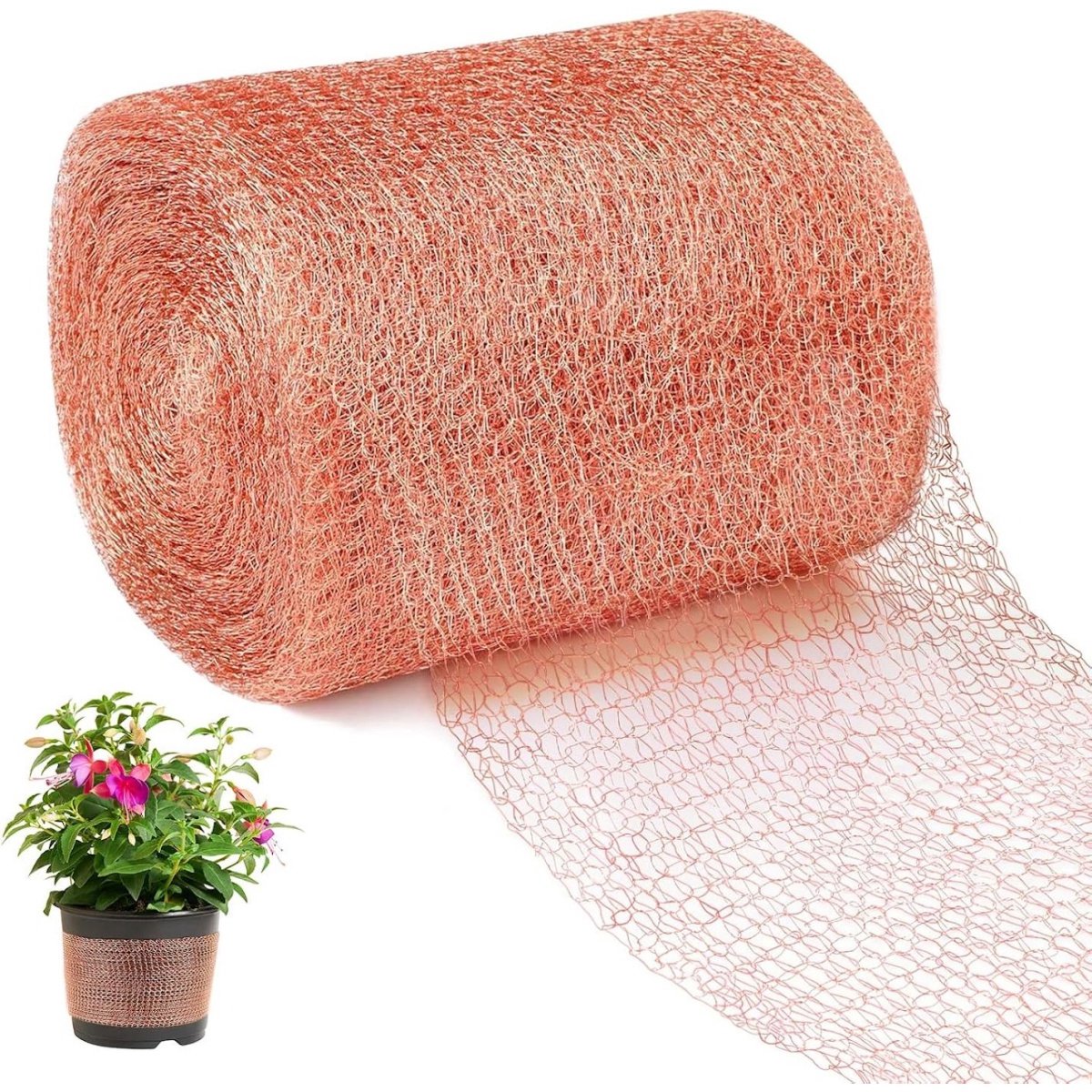 GELLDG Koperen slakkenbarrière-tape – 12,7 cm x 6 m – Slakkenbescherming geschikt voor verhoogde plantenbakken – Dubbellaagse koperen barrière – Koperdraad-slakkenhek – Kopergaasbarrière tegen slakken en muizen