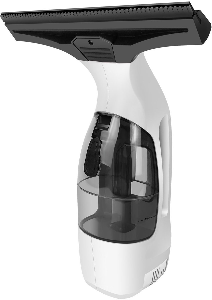 Draadloze 2-in-1 raamreiniger - Gemotoriseerde raamreiniger - Raamwisser - Glasreiniger & ruitenwisser - Geschikt voor ramen en tegels - Ingebouwde 2200mAh lithiumbatterij - Draagbaar - Oplaadbaar - Wit/Zwart