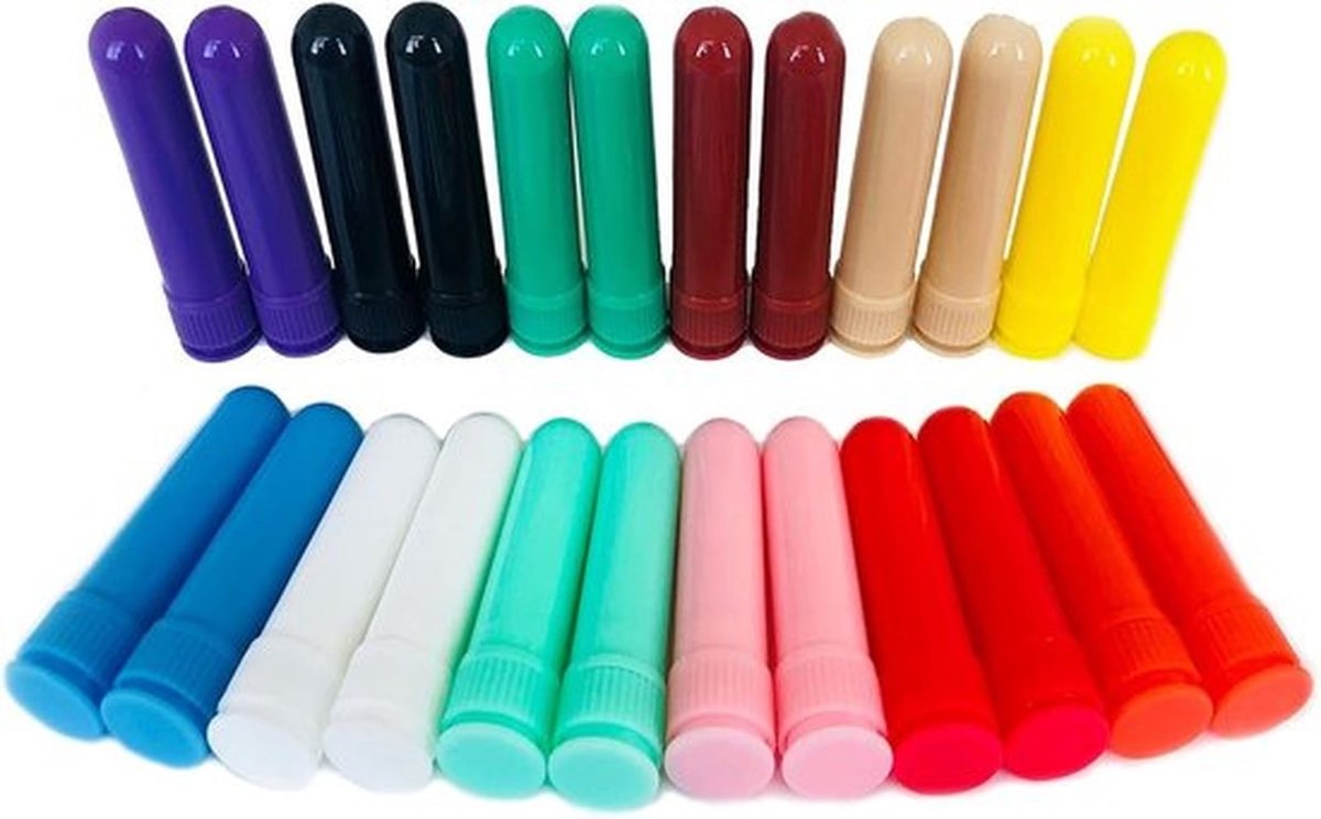24 Stuks Navulbare Inhalers voor Essentiële Olie, Aromatherapie en Ontspanning voor Betere Slaap