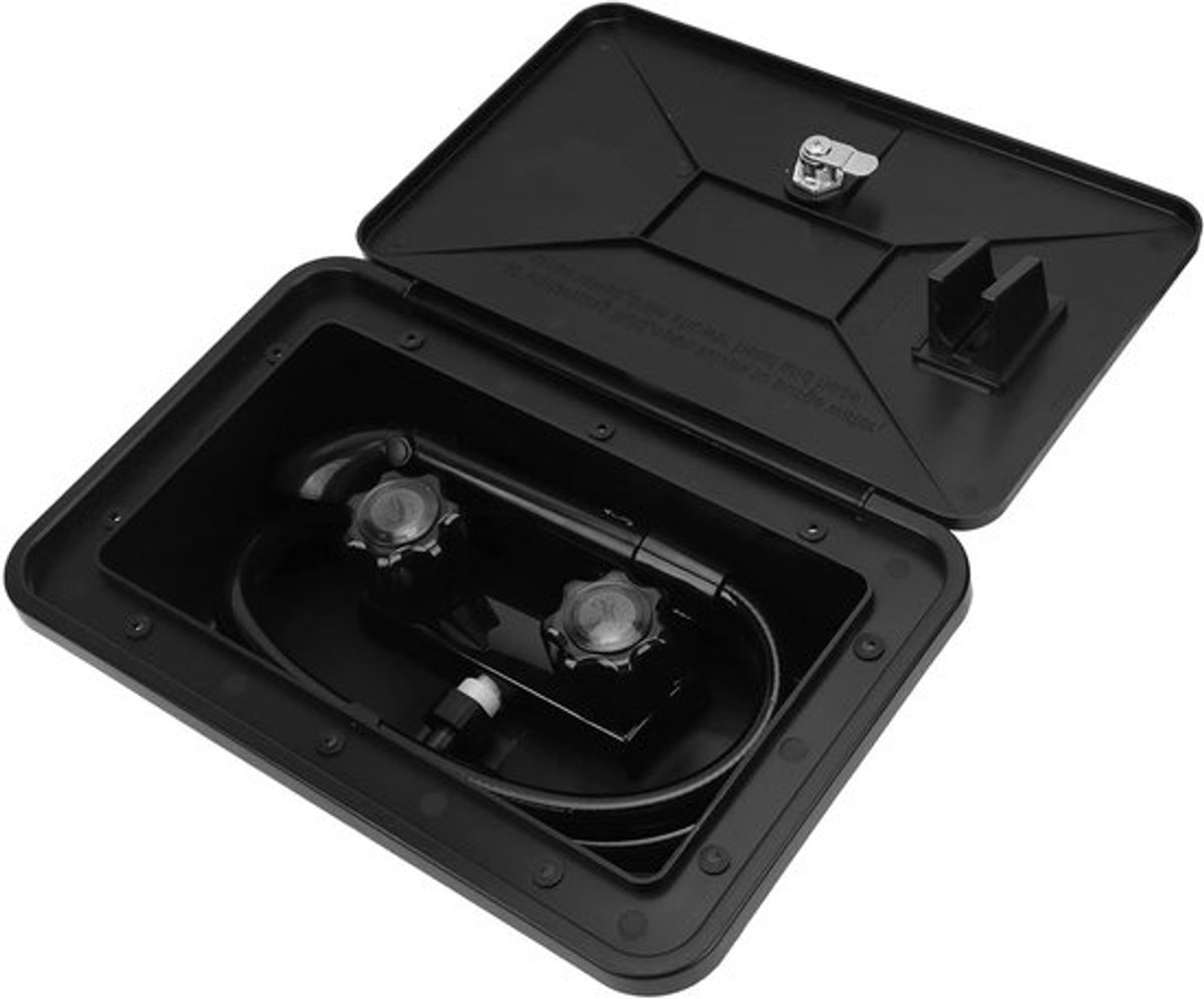 Buiten Douche Set met Handdouche, Zwarte ABS Douche Kit voor Caravan en Camper, Inclusief