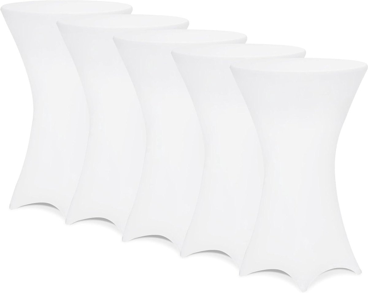 Statafelhoezen Set - Tafelbekleding - Feestelijke Decoratie - Elastisch Materiaal - Ø 60-85 cm - Keuze uit 4 kleuren