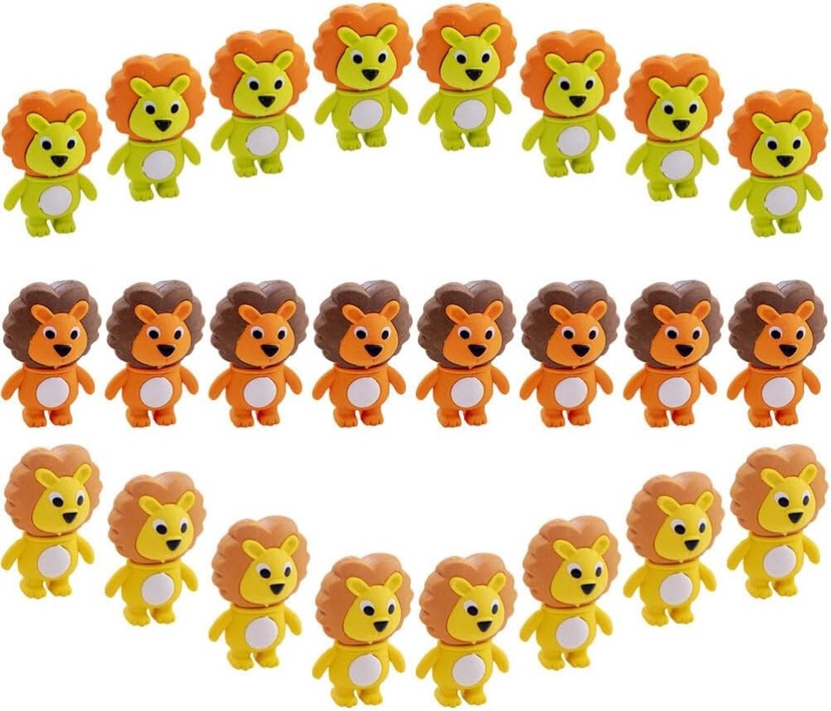 Cartoon Dieren Gum, Mini Gummen voor Feestjes, Spellen en Prijzen, Perfect voor School en Carnaval