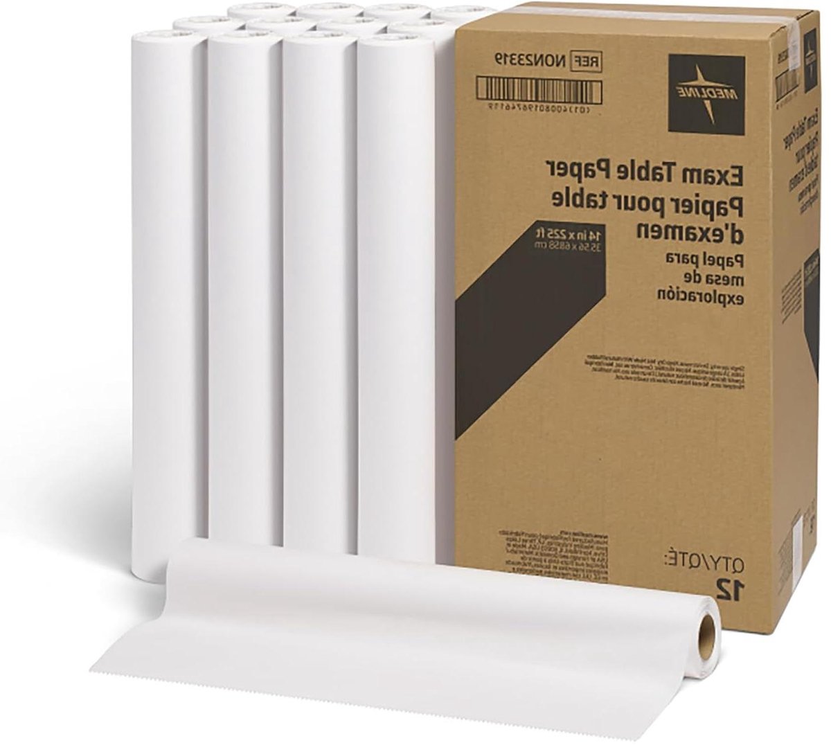 Tafelpapier - Glad papier - Onderzoekstafel beschermen - Absorberend en sterk - 12 rollen - Wit