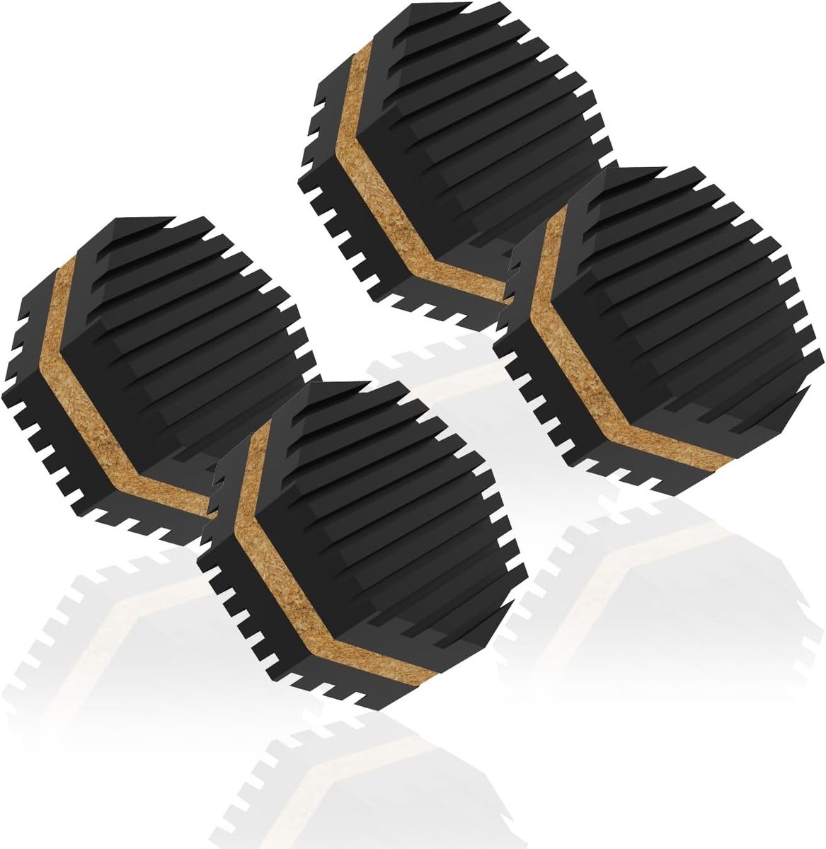 4 Stuks Anti-Vibratie Pads voor Speakers, Isolatie Voeten, Schokdempers en Coasters voor HiFi Apparatuur