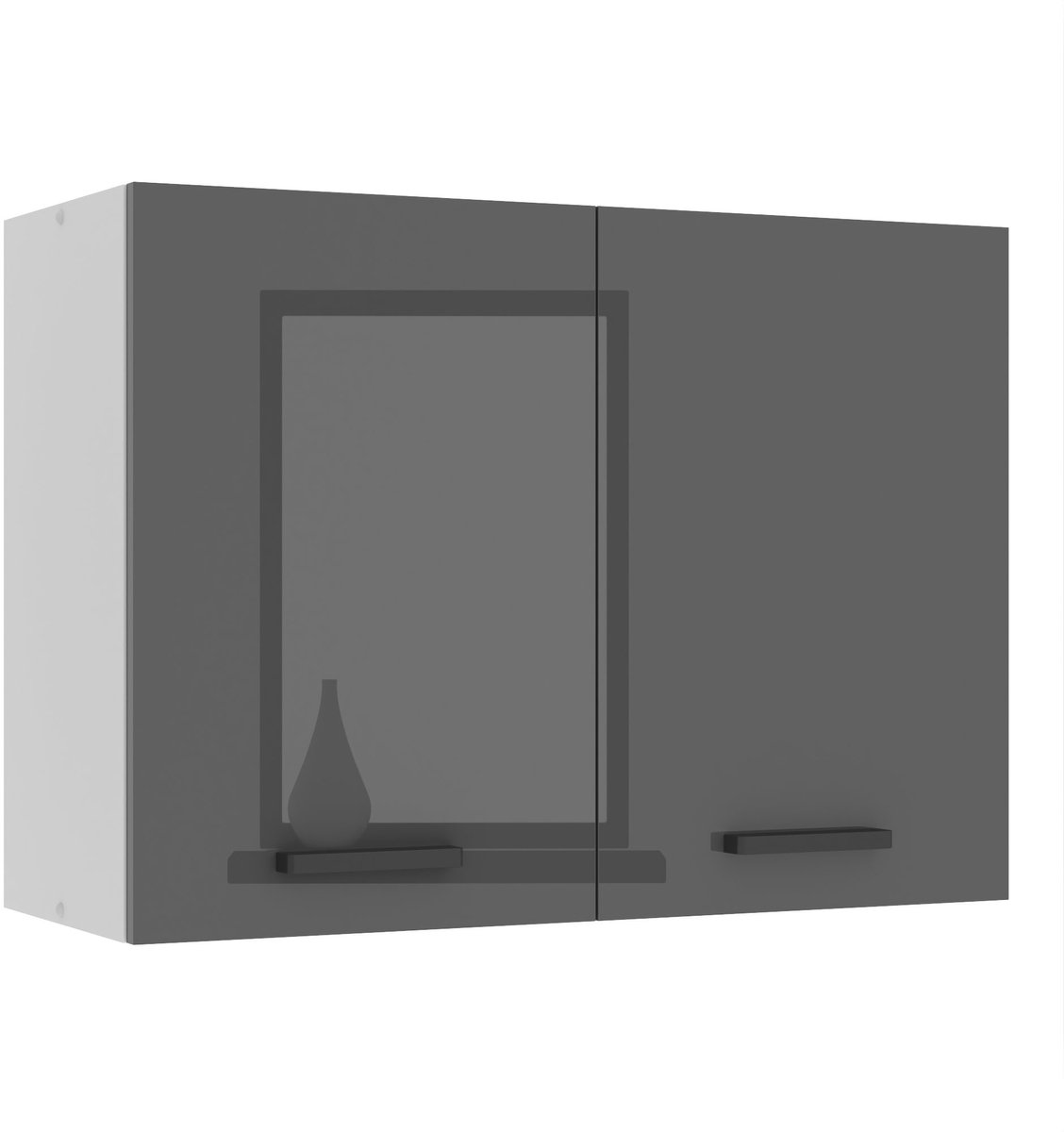 BELINI Hangkast SG 80 cm met 2 Deuren - Zilver Hoogglans