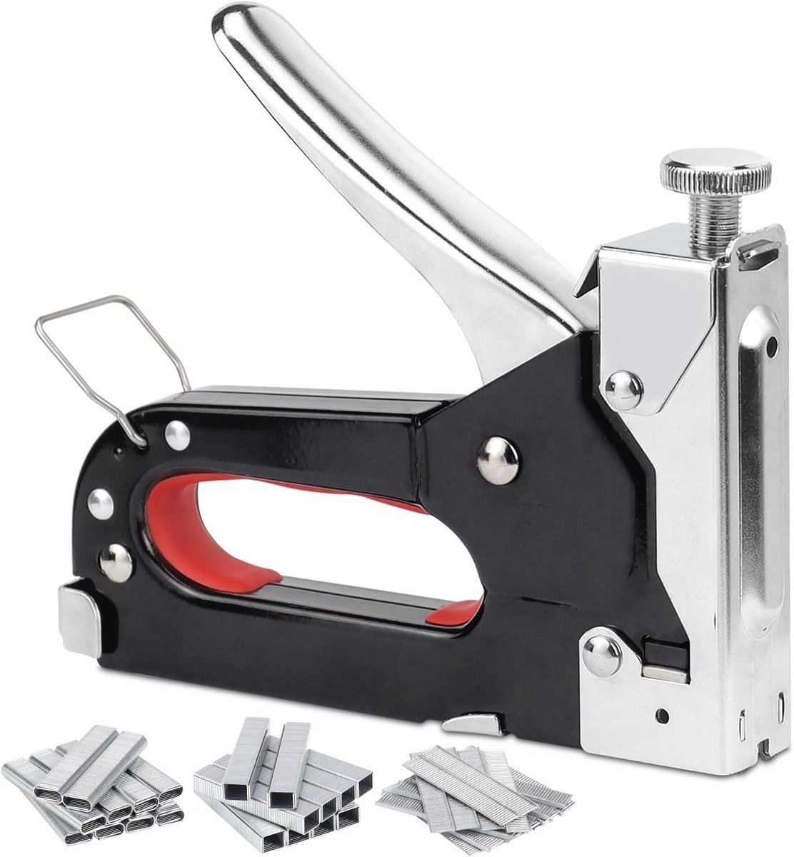 Handtacker Set - Nietpistool Tacker - Hout Bevestigen - 3-in-1 Toepassing - 3000 Nietjes - Metaal