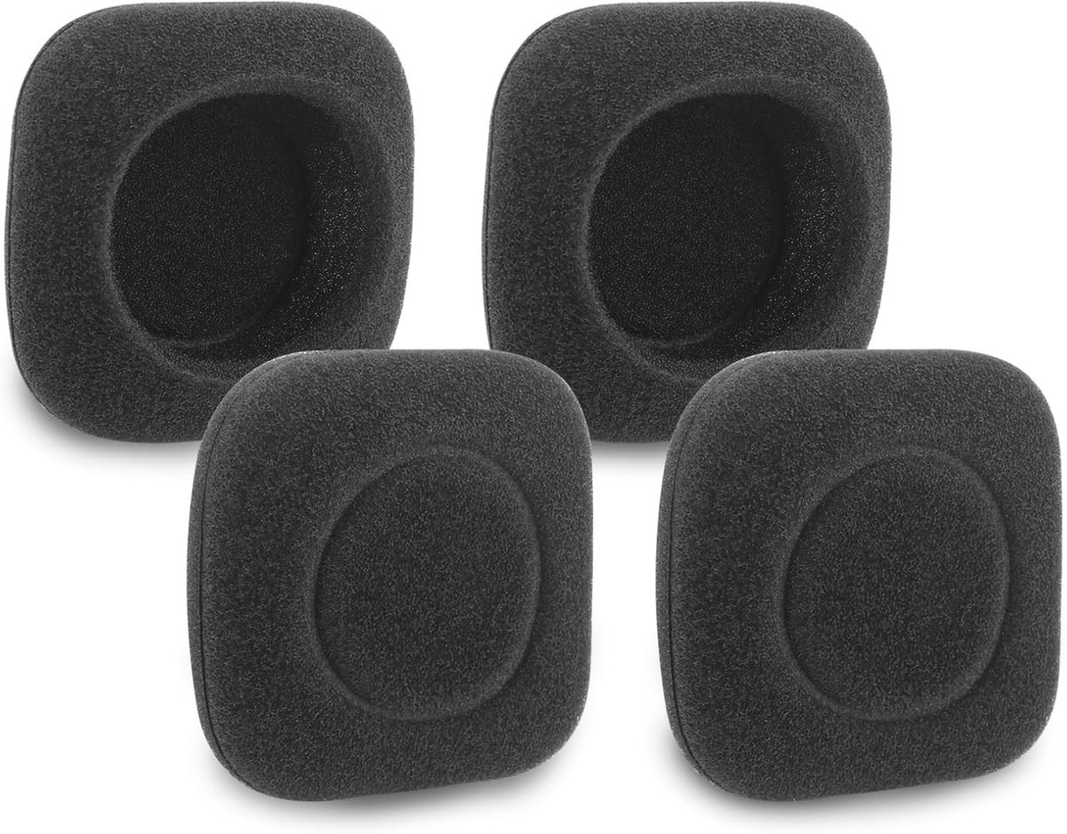 Vervangende Oorkussens voor Hoofdtelefoons, Zacht Schuim, Comfortabele Earmuffs, 2 Paar (Zwart)