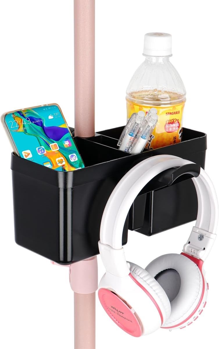 Multifunctionele microfoonstandaard met bekerhouder, geschikt voor 12-22mm stangen, ideaal voor artiesten en presentatoren