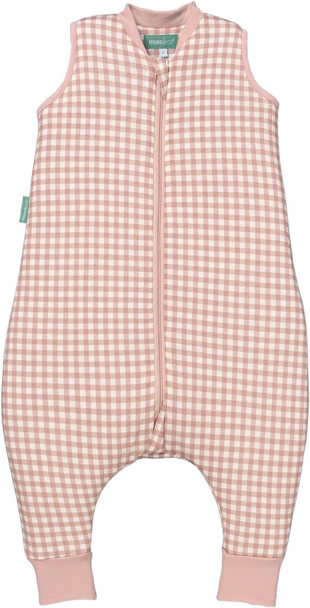 Thijox - Babyslaapzak met voeten 2,5 TOG voor het hele jaar, 100% katoen (Oeko-Tex 100), Dusty Rose, 90 cm, premium kwaliteit winterslaapzak voor baby