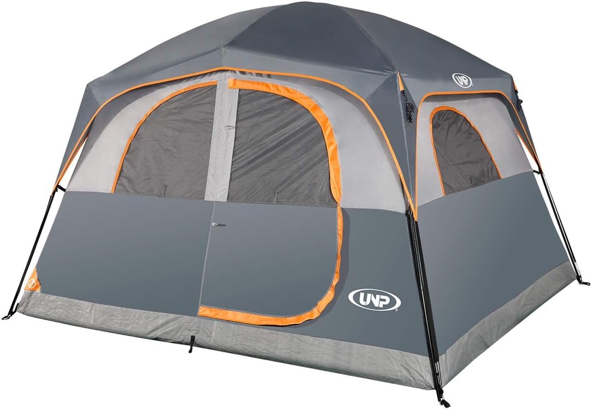 SnelShoppen - Milietent voor 6 Personen, Waterdichte en Windbestendige Tent met Stahoogte, Eenvoudig Op te Bouwen Dubbelwandige Familietent met Netram