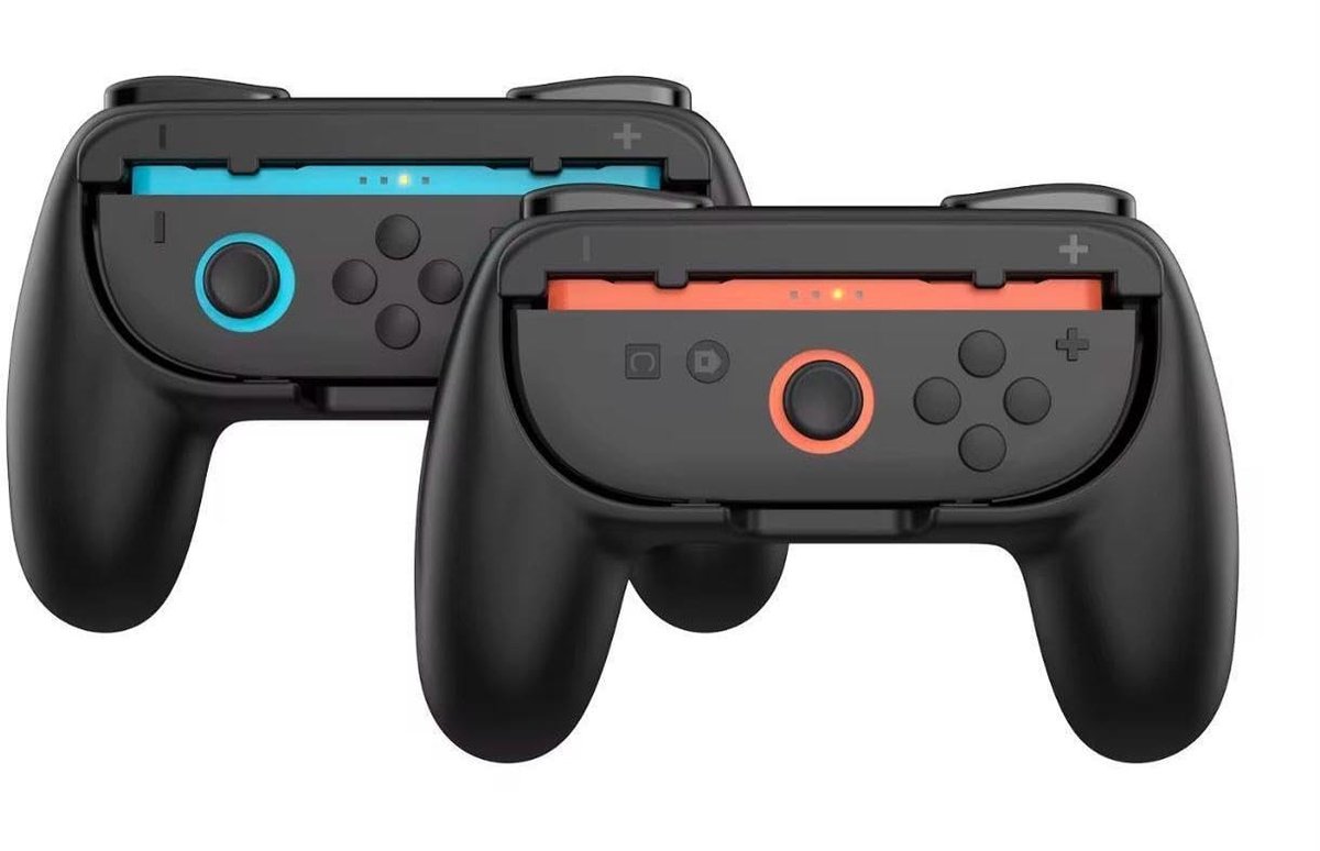 Controller-handgrepen voor Nintendo Switch - 2-pack - Zwart