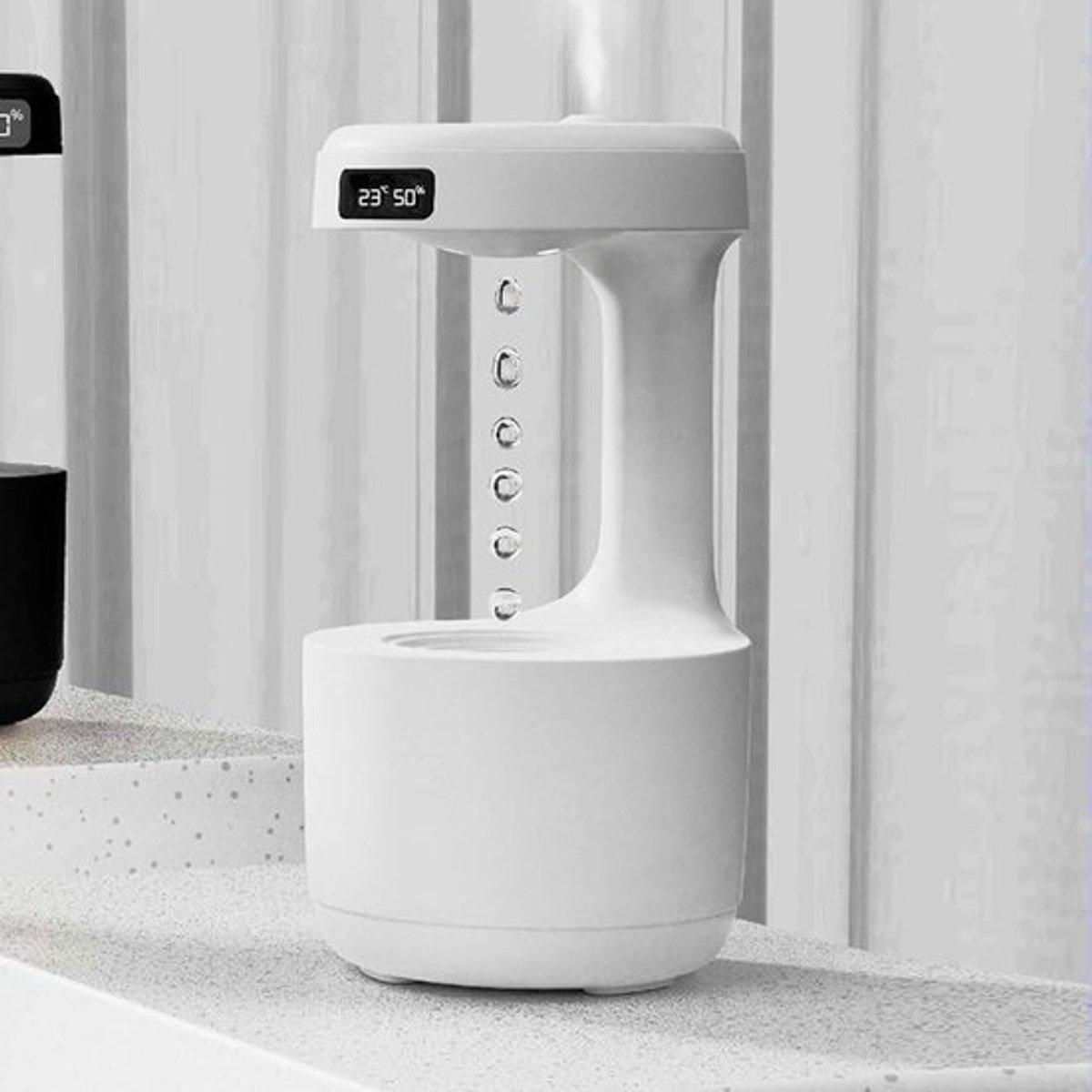 Luchtbevochtiger - Mistmaker Cool Mist - Luchtkwaliteit Verbeteren - Anti-zwaartekracht druppel - 800 ml - Wit