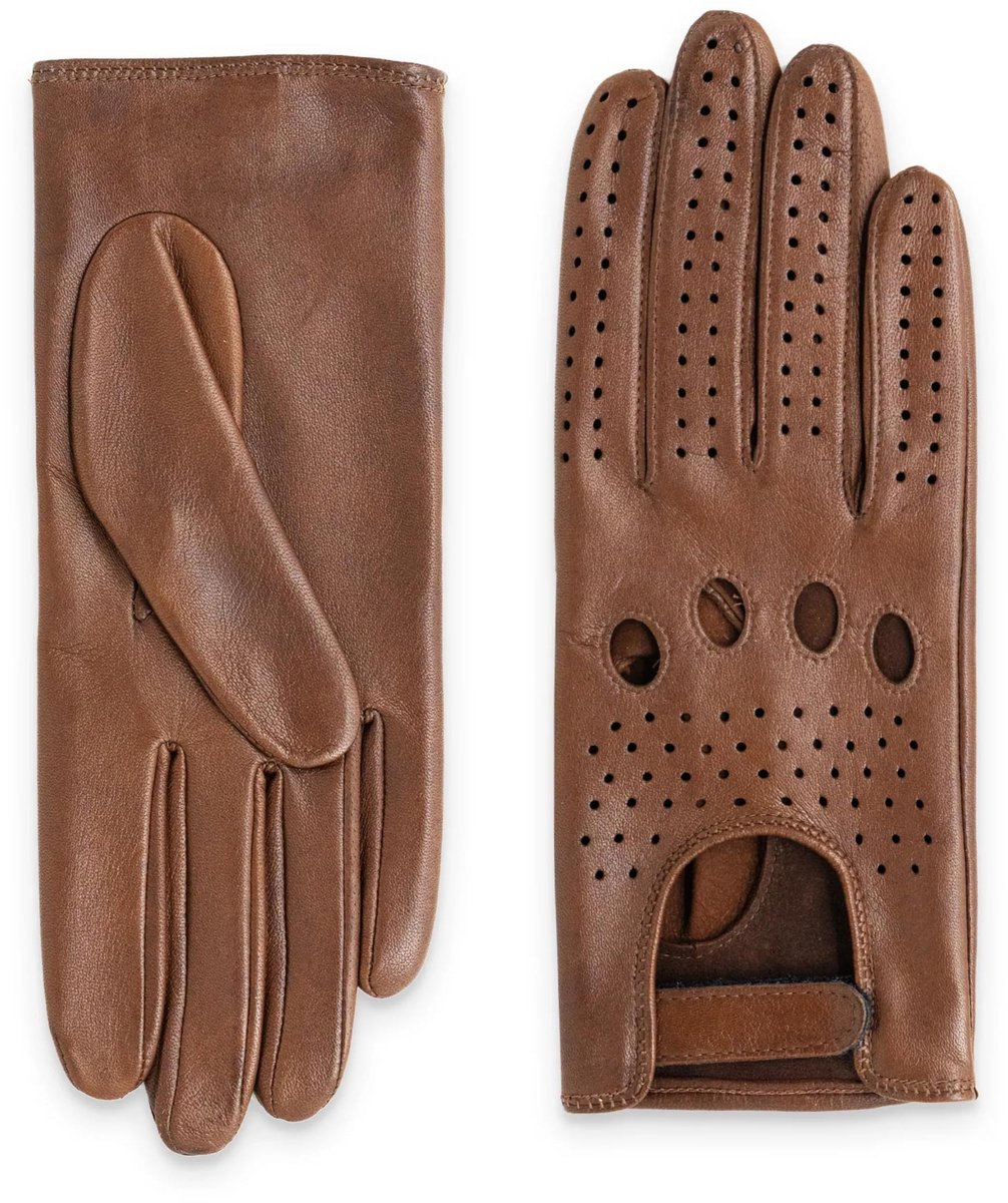 Rijdhandschoenen van Lamsleer - Natuurlijke Stijl M