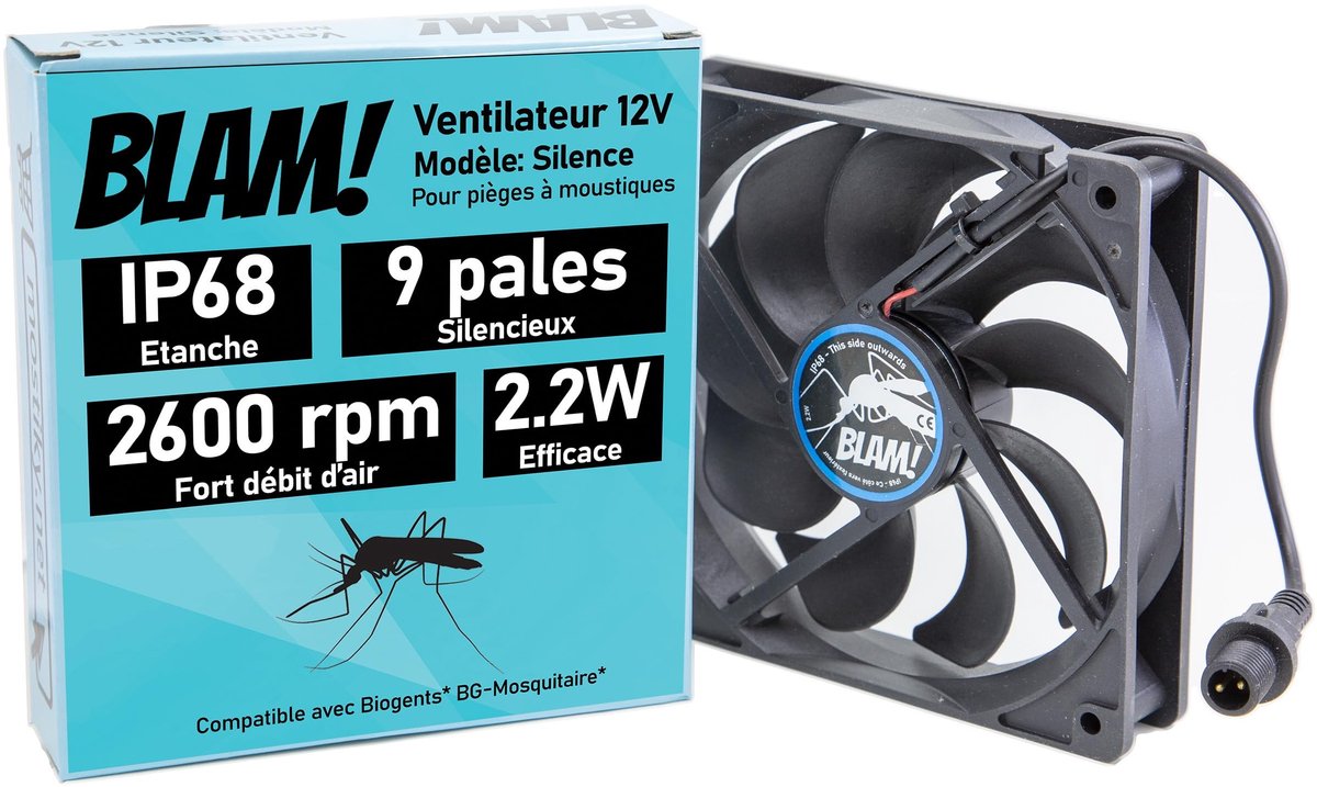 12V Waterproof Fan voor Biogents Mosquito Trap - Stil en Energiezuinig