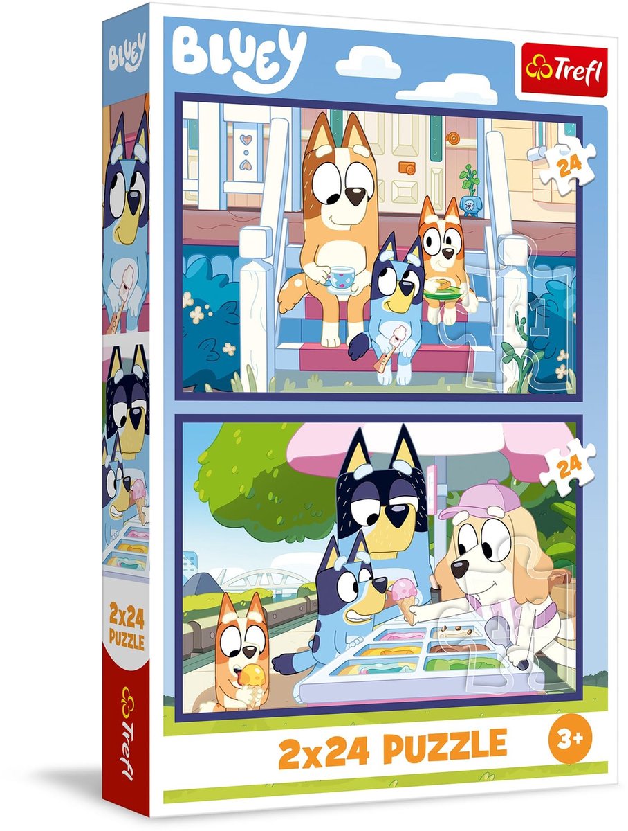 2-in-1 Puzzelset - Bluey - 2 x 24 stukjes