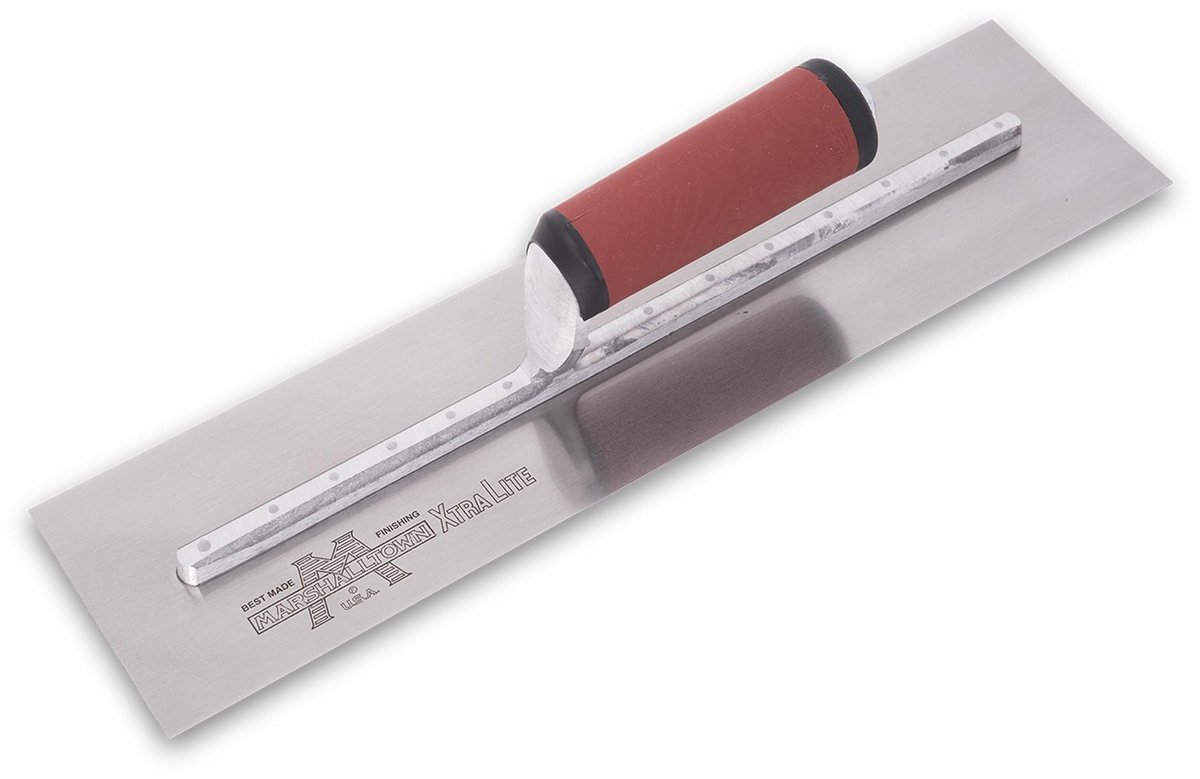 Plat troffel met Durasoft handvat - Carbon staal - 46,7 x 13 cm