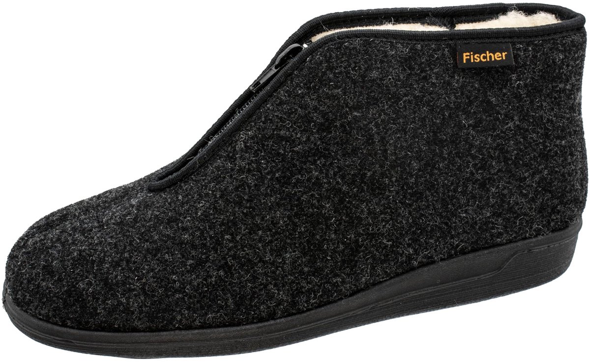 Huisstiefel - Reißverschluss, anthrazit