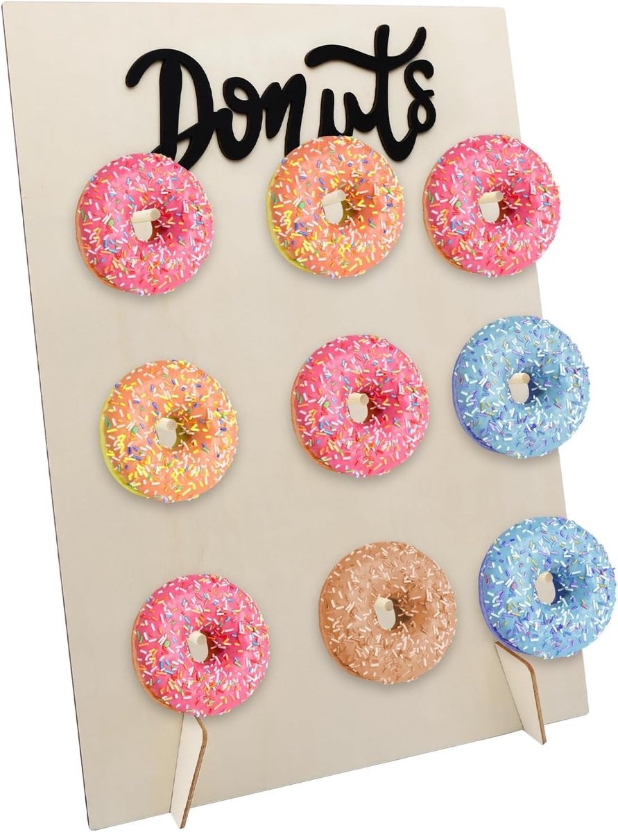 Houten Donut Stand - 9 Holes voor Feesten