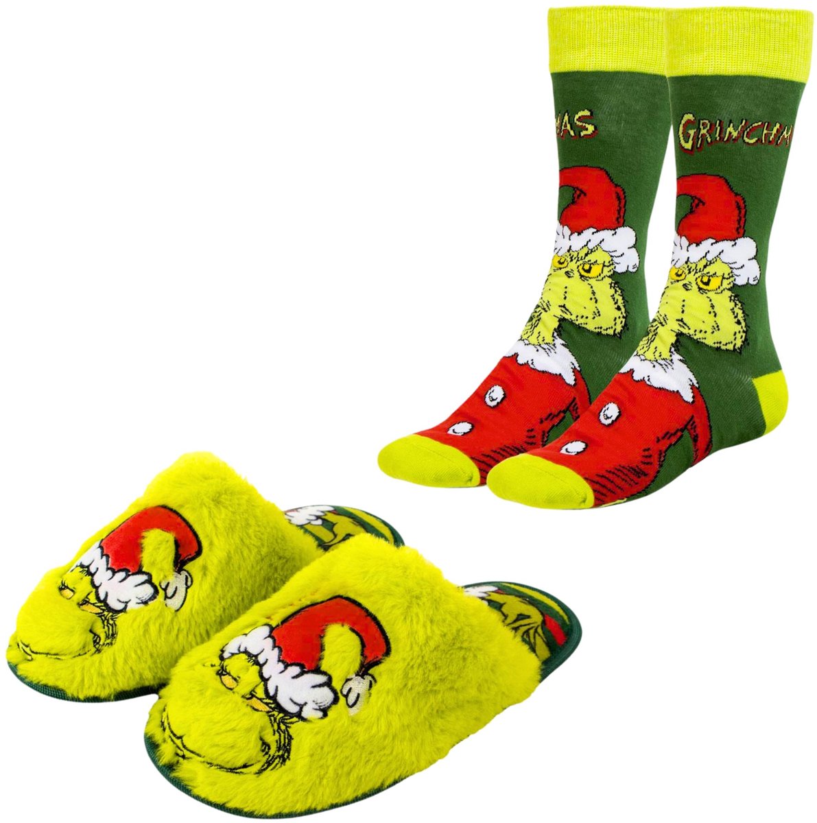 Huisslippers met Grinch Motief - Unisex, Maten EU 38 tot 45