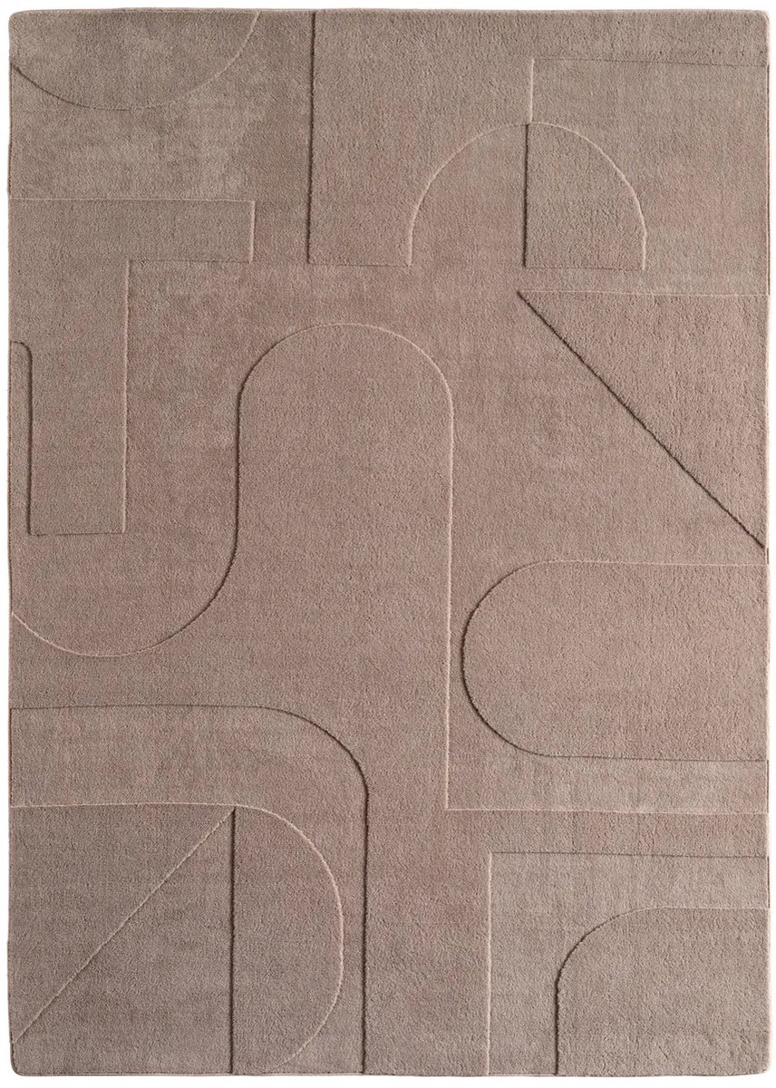 Dutch XXL Wasbaar Vloerkleed | Tapijt | Pompei | Abstract | Beige | 120x170 cm