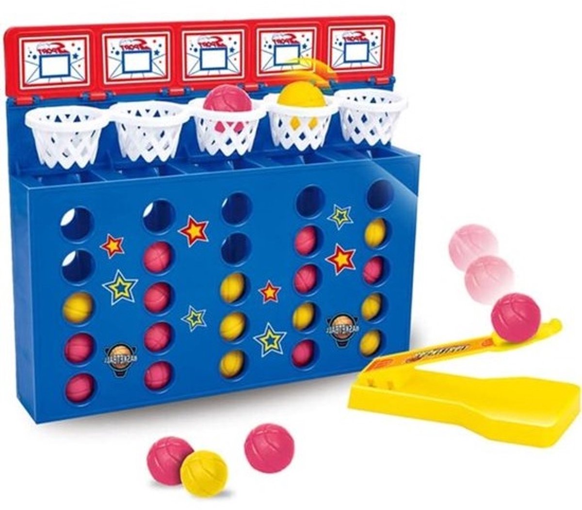 Basketbal Schietspel - Stuiterend Koppelingsspel - Hand-Oog Coördinatie - Interactief Arcadestijl - 27 x 27 x 6 cm - Foto Kleur