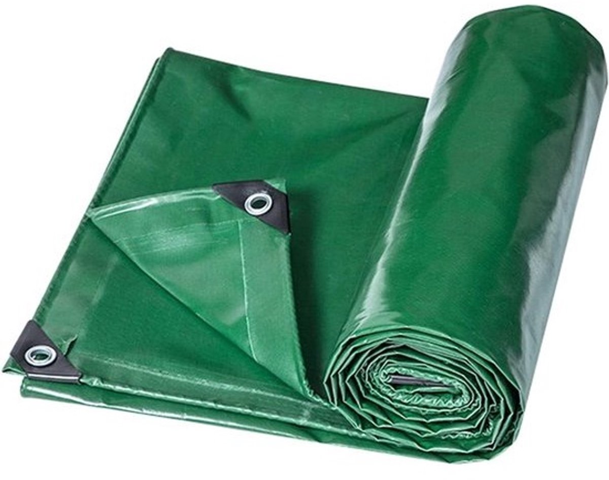 PVC Zeil - Waterdicht Doek - Bescherming Buiten - Dubbelzijdig Waterdicht - 3x7 m - Groen