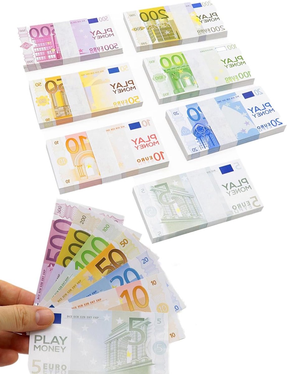 Speelgeld voor Kinderen - 70 Stuks, Ideaal voor Rollenspellen en Didactische Activiteiten, Educatief Speelgoed