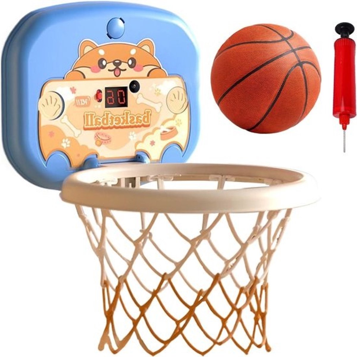Mini Basketbalring - Basketbalset Muur - Vaardigheden Ontwikkelen - Met Scorebord - 29 x 25 x 6 cm - Hond