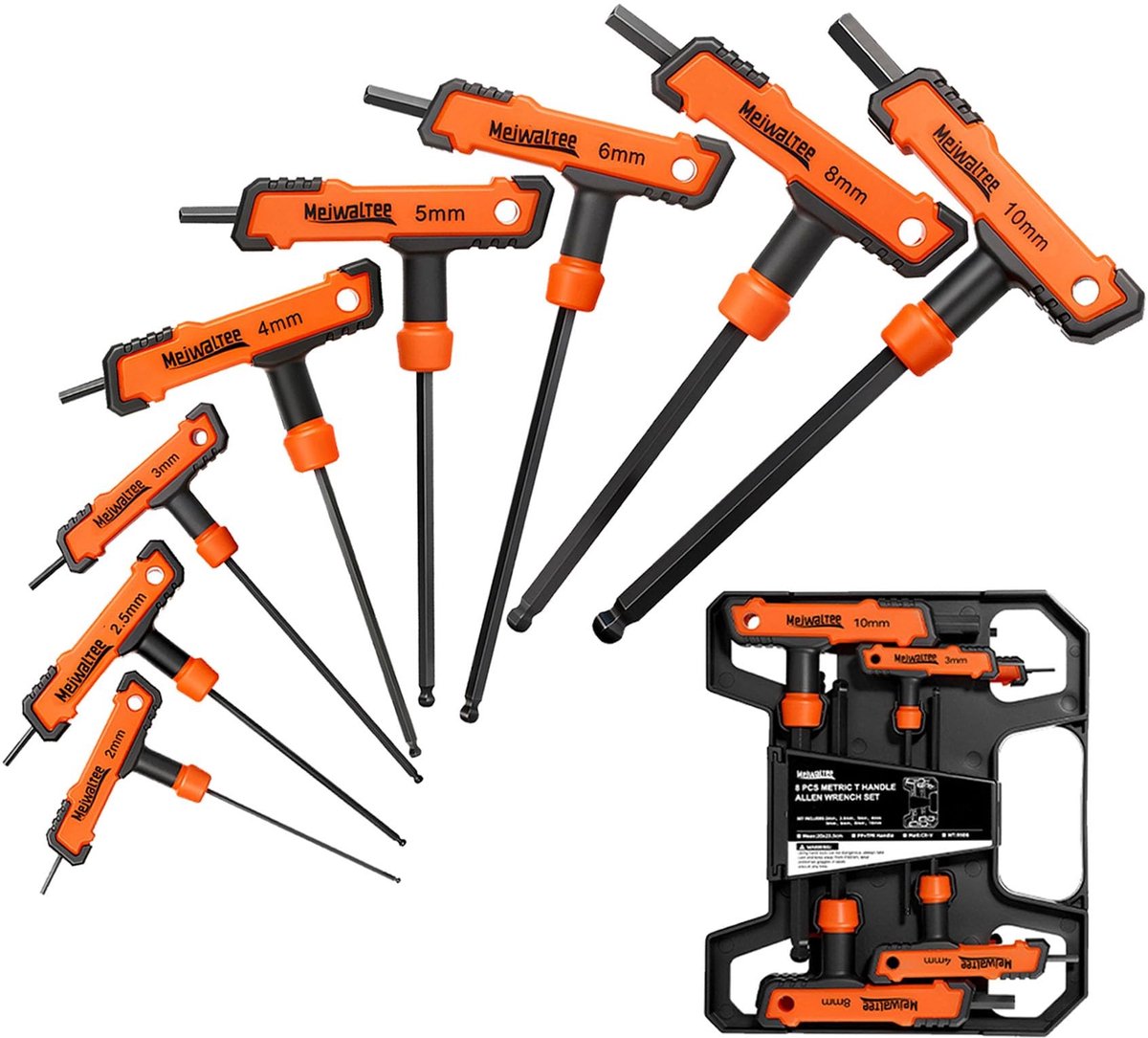 T-Handgreep Sleutels Set - 8 Stuks - Voor DIY en Auto
