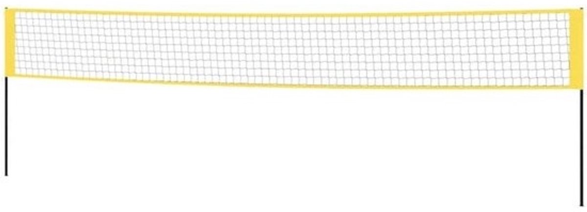 Sportnet - Badmintonnet Tennisnet - Sport Spelen - Duurzaam PE-stof - 600x155 cm - Geel Zwart