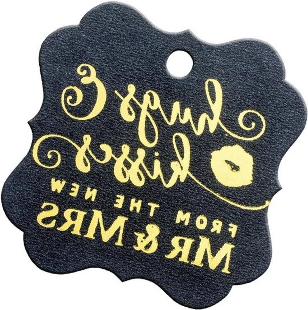 Bruiloft Gunst Tags - Cadeau Labels - Cadeaus Versieren - Goudfolie Hot Stamping - 48 x 48 cm - Zwart
