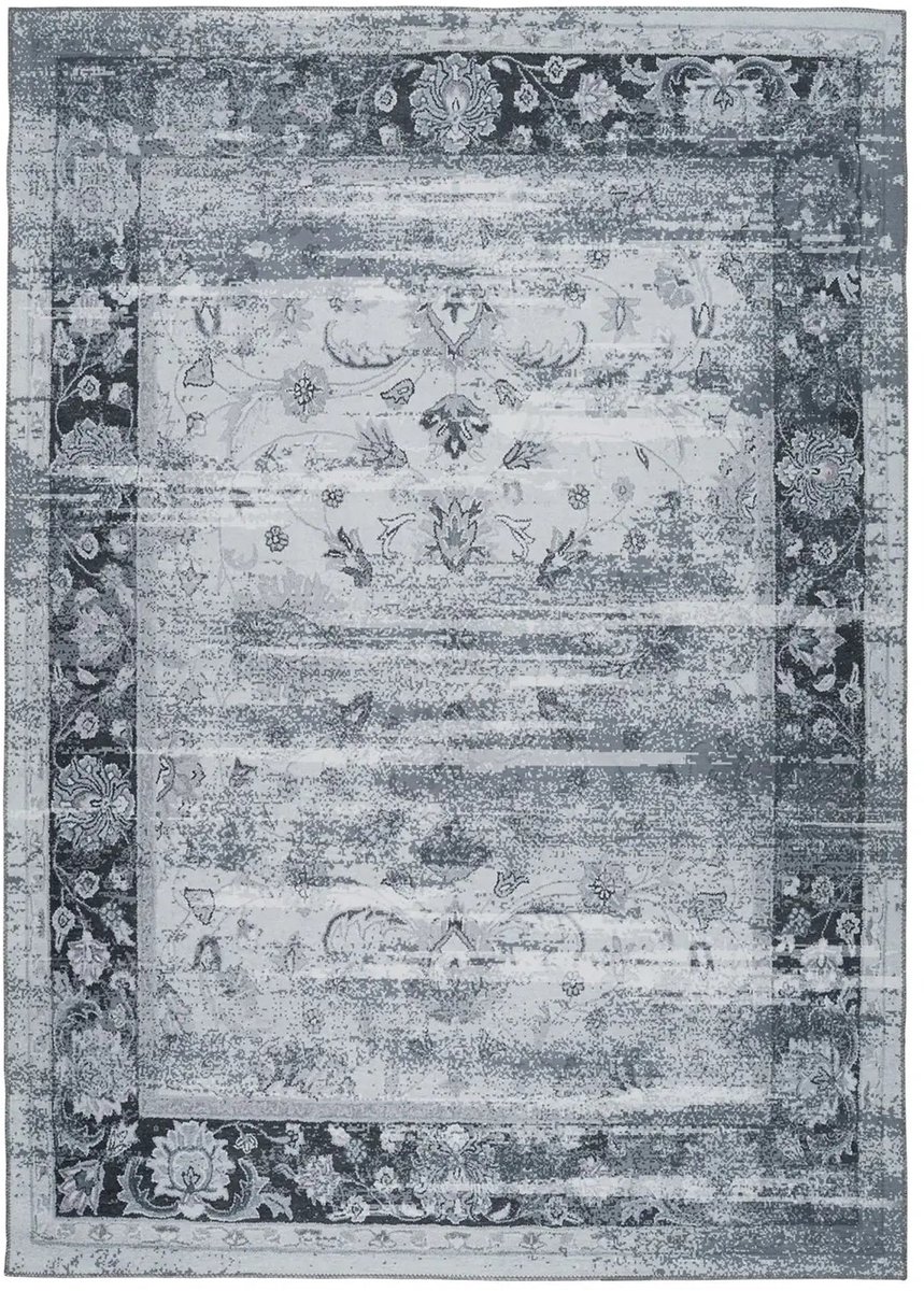 Dutch XXL Vintage Vloerkleed | Tapijt | Galaxy | Ornamenteel | Grijs/Blauw | 170x240 cm Grijs / Blauw