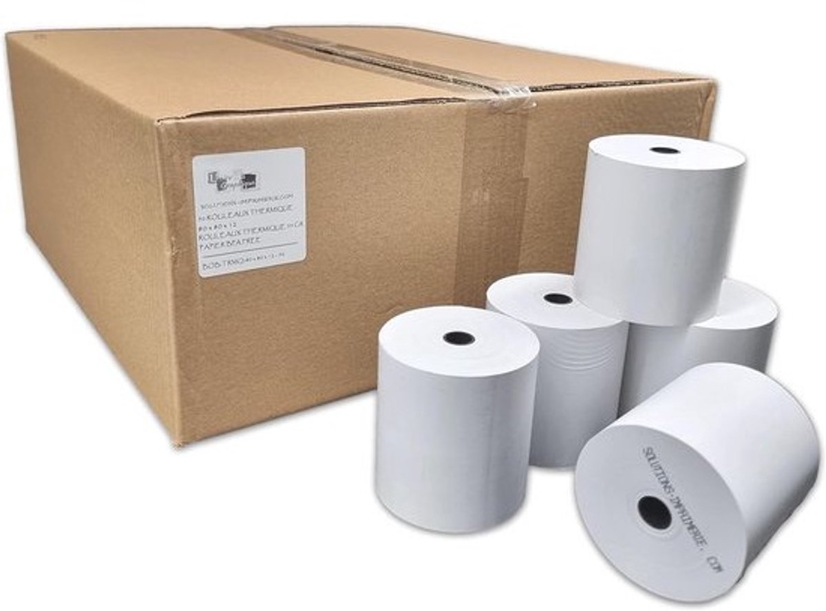 Thermisch Papier - Kassabon Rolletjes - Bonnen Printen - Bisfenolvrij - 80x80mm - Wit