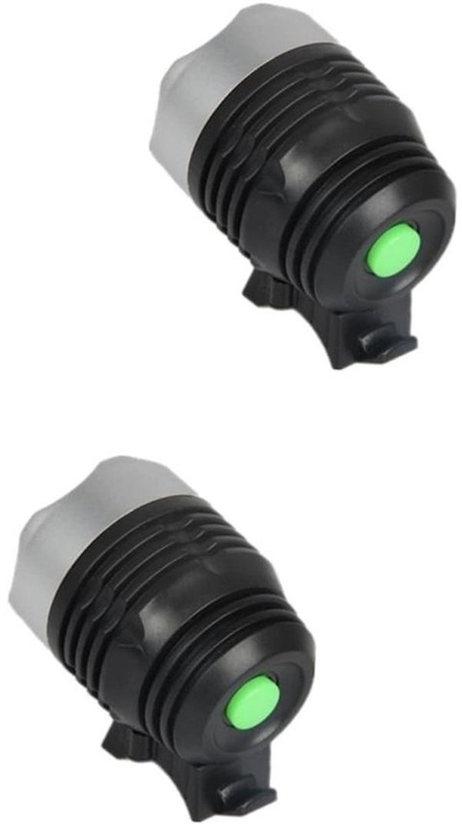 Fietslamp Set - Fietsverlichting Nachtlampje - Veilig Fietsen - Waterdicht Stofdicht Ontwerp - 5.6 x 8.6 x 4.3 cm - Zwart