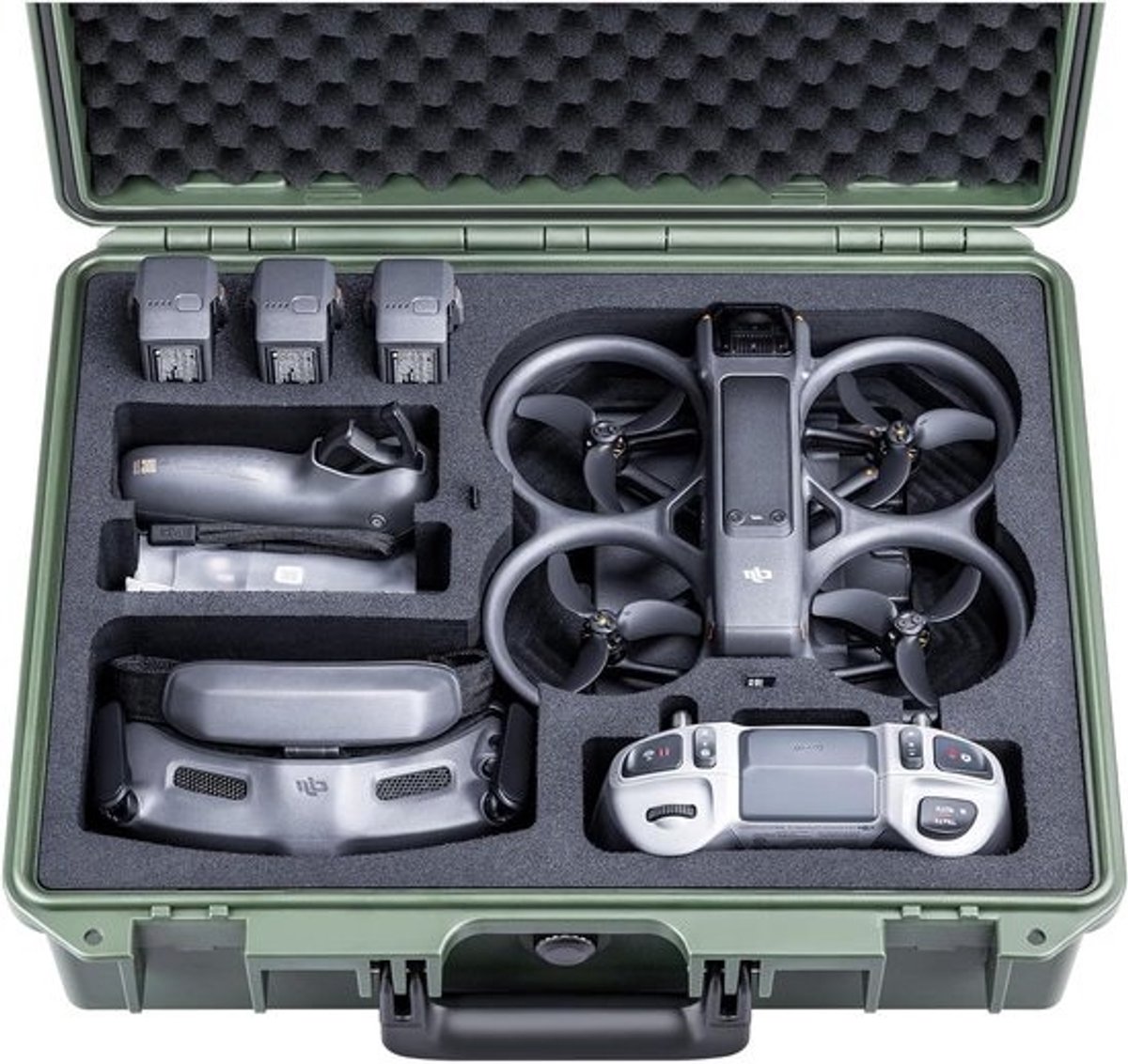 Waterdichte Harde Hoes - Opbergkoffer Drone - Drone Transport - IP67 Waterdicht - 41.5x34x14.4 cm - Groen