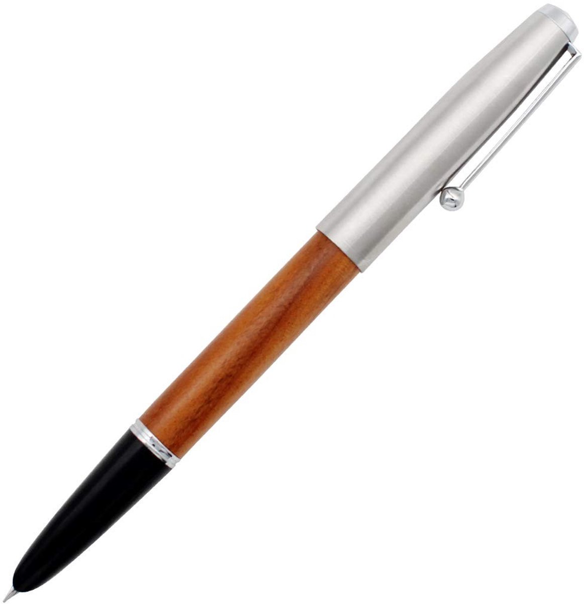 Vulpen set - Transparante pen met EF nib - Houtkleur