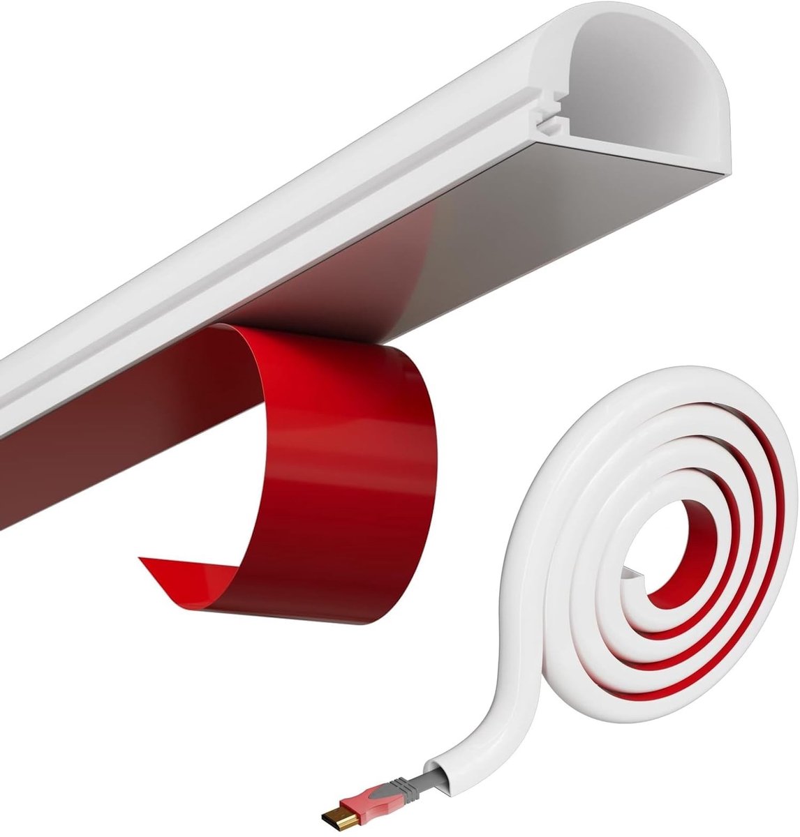 Mini Zelfklevende Kabeltrunking - Witte Muurconcealer voor Kabels