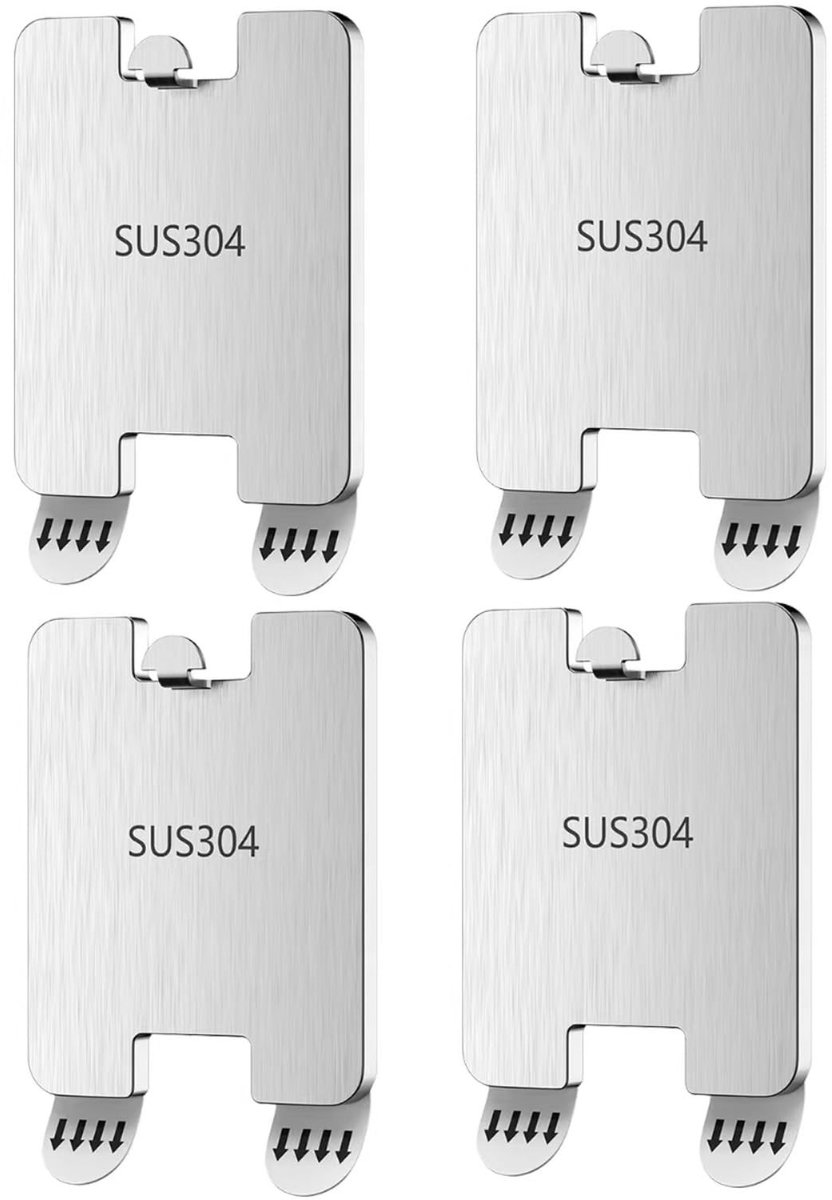 Fotohaken zonder spijker - 4 stuks met 8 verwijderbare plakstrips