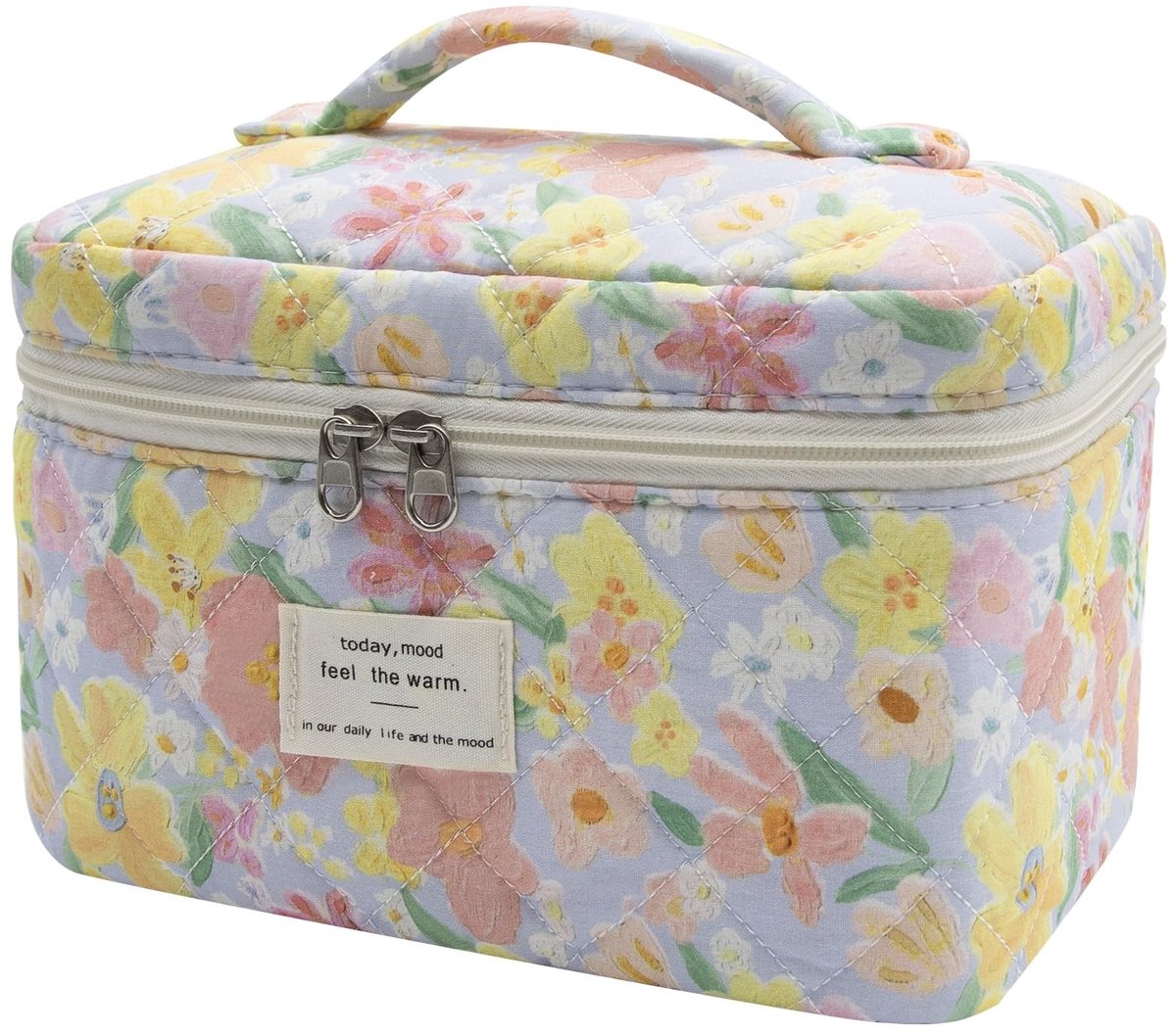 Grote Makeup Bag - Floral Coquette Toiletry Organizer - Roze
