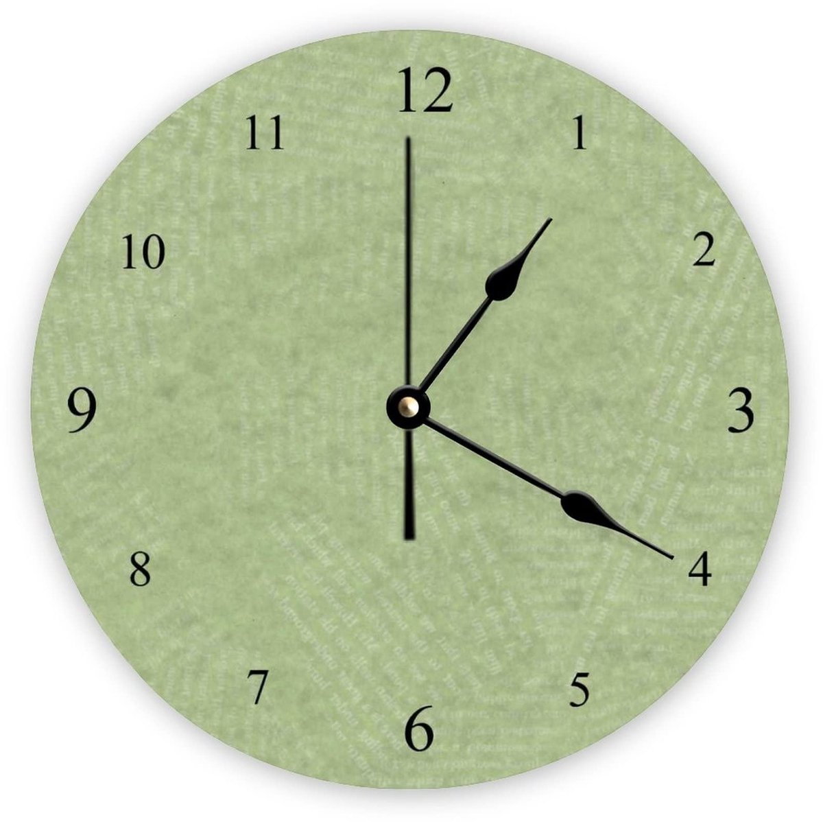 Wandklok - Stille ronde klok - Moderne groene houten klok - 38 x 38 cm