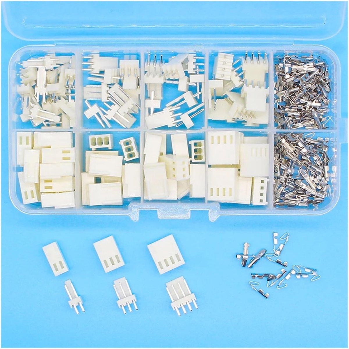 Kits 50 Sets Kit in Box - 2p 3p 4 Pin 2.5mm Passage Terminal