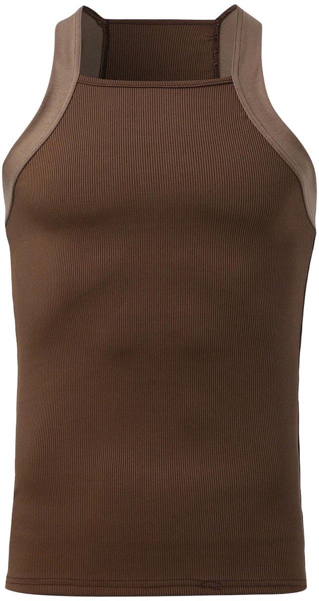 Mouwloze Tanktop voor Heren - Casual Koffie