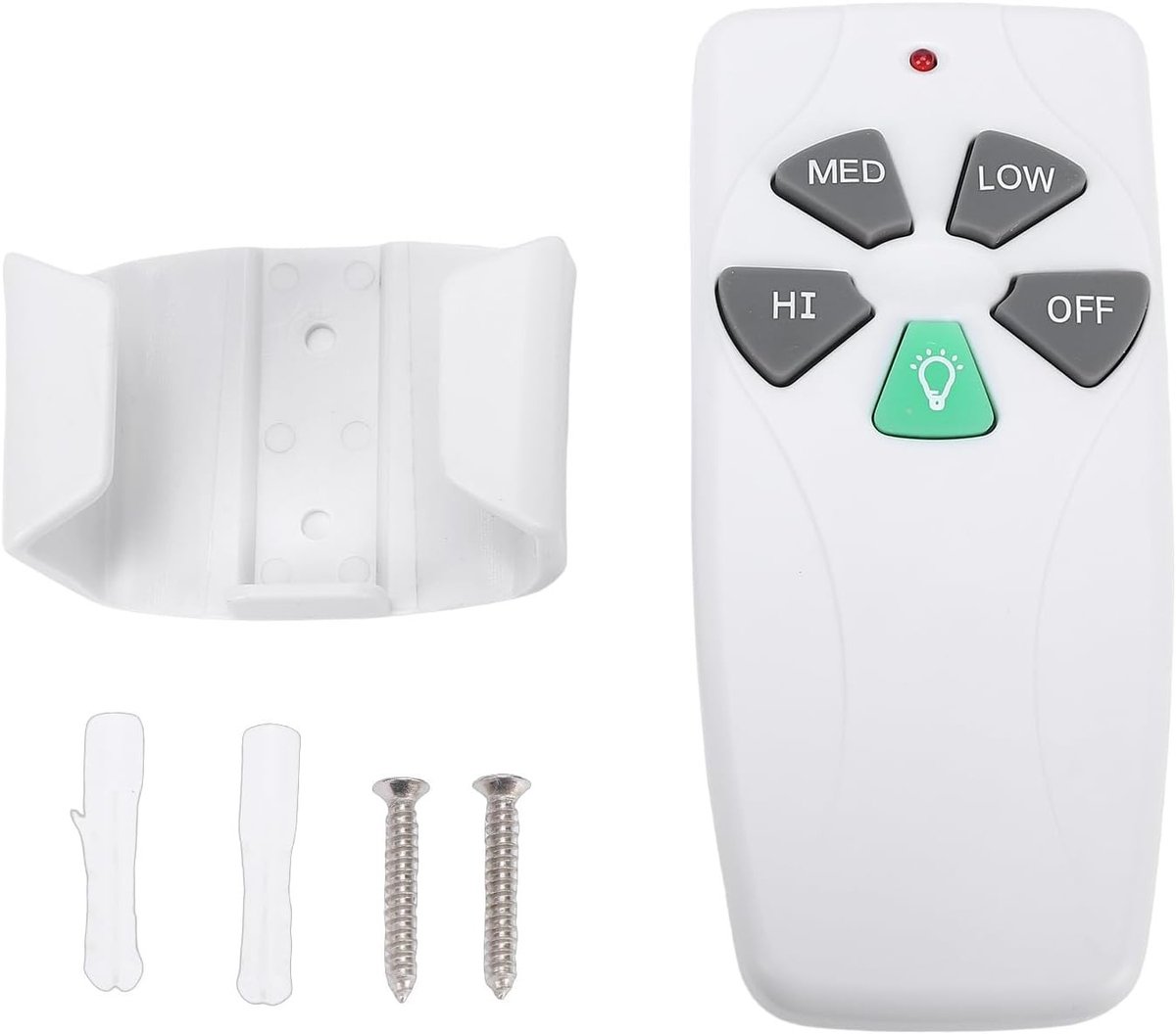 Vervangende Afstandsbediening voor Plafondventilator met 3 Snelheden en Lichtdimmer, Inclusief Wandmontage Houder en Compatibiliteit met Diverse Modellen