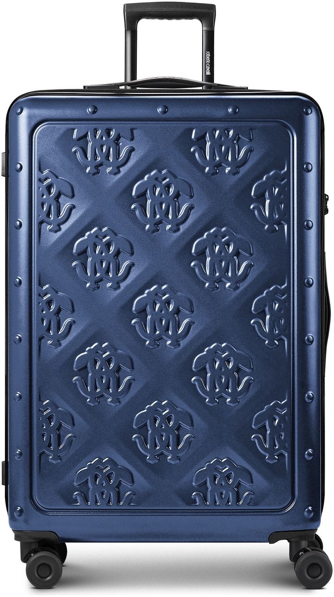 Roberto Cavalli Florence 4 wielen Trolley 74 cm met uitbreidingsplooi - Harde bagage - TSA slot - navy