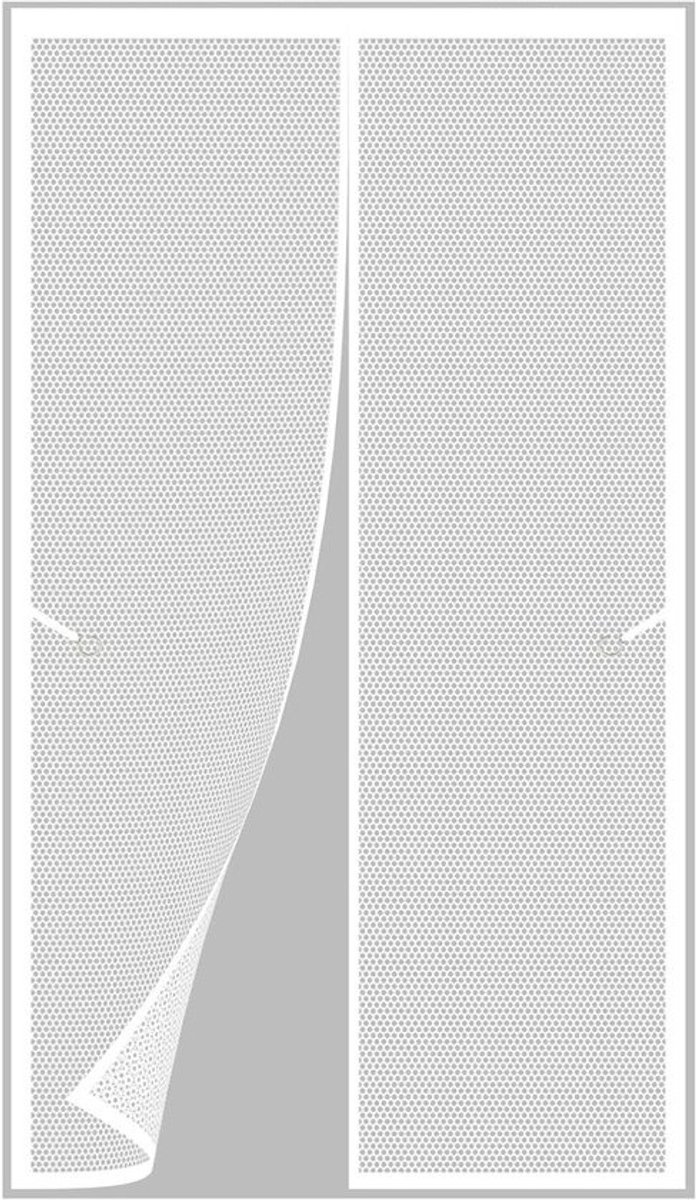 Magnetisch Raamscherm - Vliegengordijn Raam - Insecten Buiten Houden - Automatische Sluiting - 135 x 225 cm - Wit