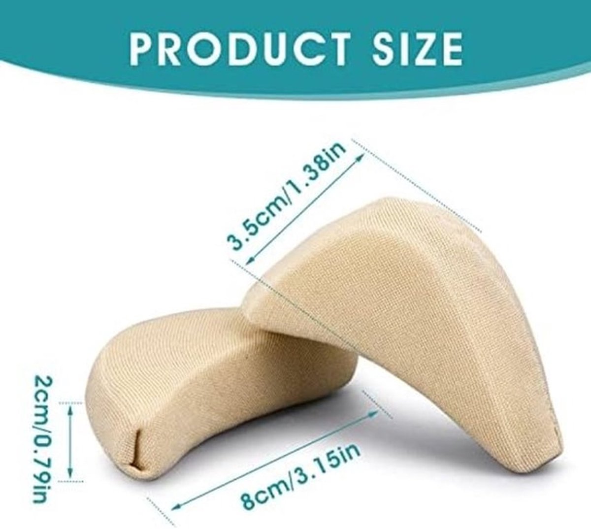 Teenvuller Inserts Unisex Ademend Zachte Grote Teen Plug Voorvoet Pad Schoenvuller voor Hoge Hak Voetpijnverlichting voor Vrouwen Meisjes (Naakt & Zwart)