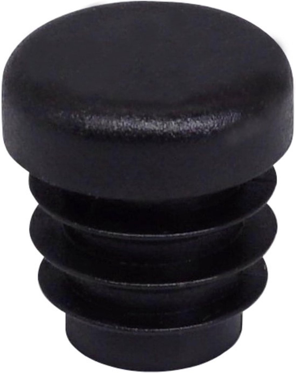 Ronde Buisinzetstukken - Hekpaalplugs Buisdoppen - Hekpalen Afwerken - UV-bestendig Kunststof - 13 mm - Zwart